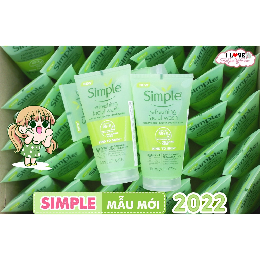 Sữa Rửa Mặt Simple Refreshing Facial Wash Gel 150ml