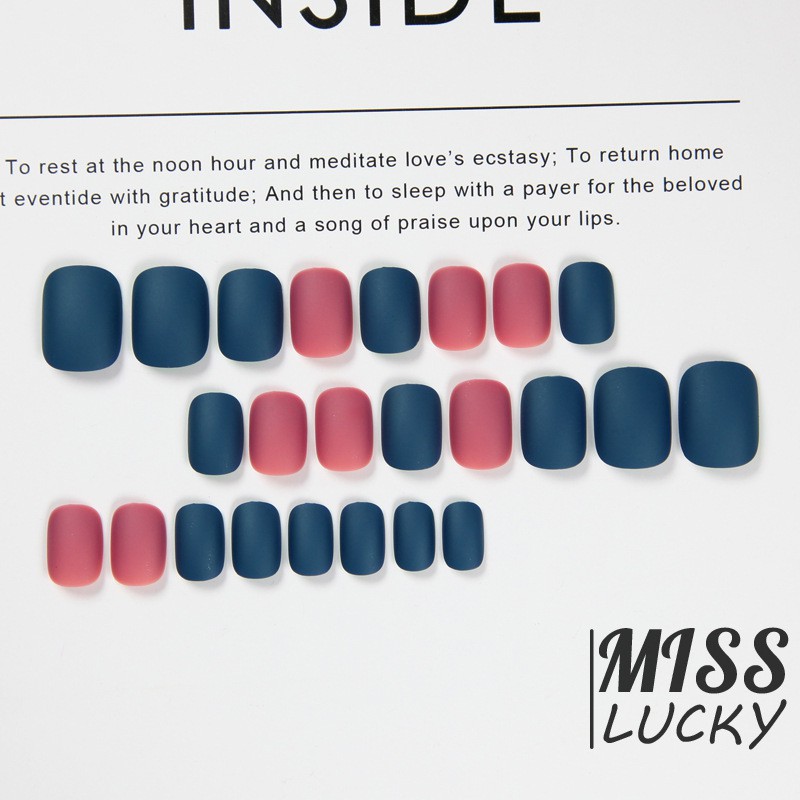 Bộ Móng Tay Giả Ngắn Thời Trang Cho Nữ