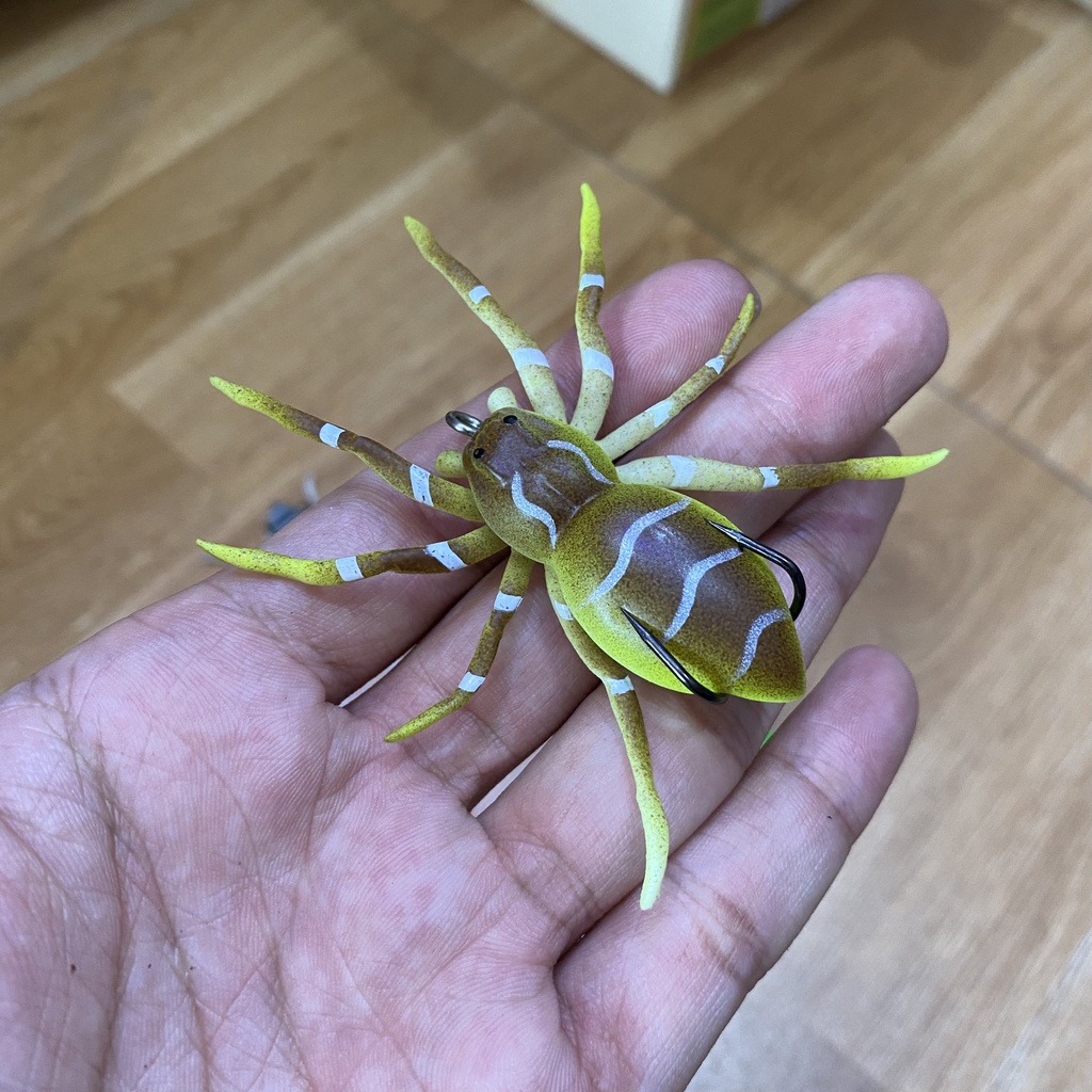 [SIÊU NHẠY] Mồi nhện giả câu cá kích thước 7g x 5cm, mồi lure nổi câu cá lóc bông đông cá chẽm cá chuối ao hồ