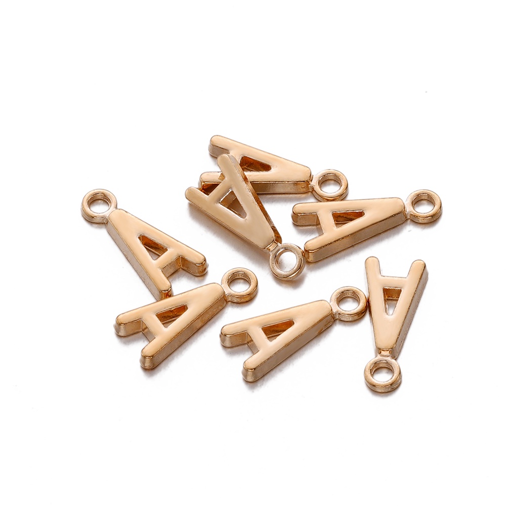 Bộ 30 Phụ Kiện Làm Trang Sức Hình Chữ Cái Tiếng Anh Bằng Hợp Kim Màu Vàng