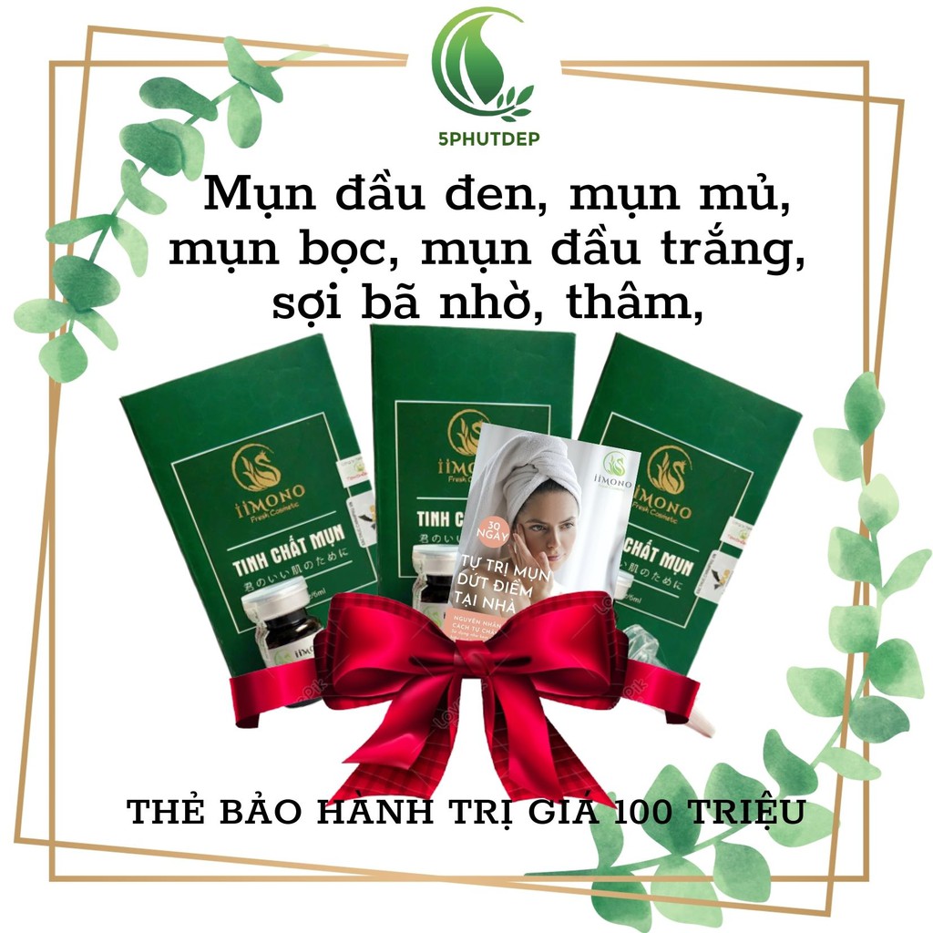 Combo 3 hộp tinh chất mụn IIMONO 6ml - Tặng kèm ebook 30 ngày get rid of mụn tại nhà