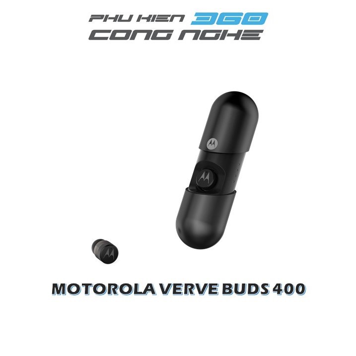 [HÀNG CHÍNH HÃNG] Tai nghe Motorola VerveBuds400 TWS - Bluetooth V5.0- Touch control- Chống nước IPX6