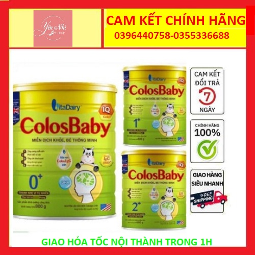 Sữa non Colosbaby IQ Gold 0+, 1+, 2+ 800g date mới