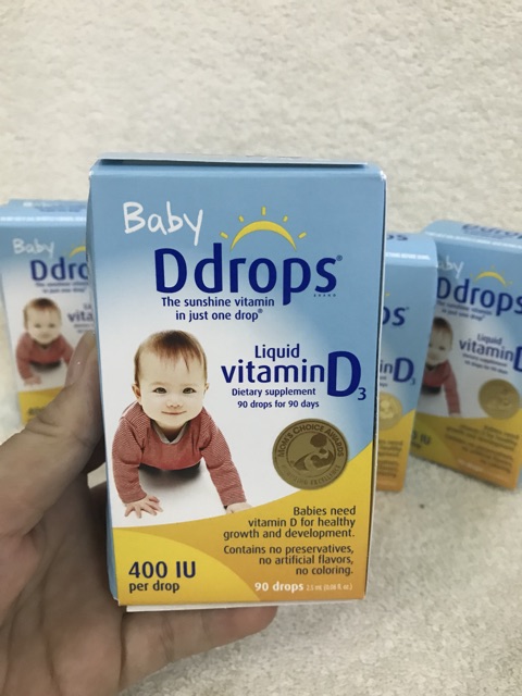 [Hàng Mỹ bay Air có Bill] Vitamin D3 Baby Ddrops 2.5ml