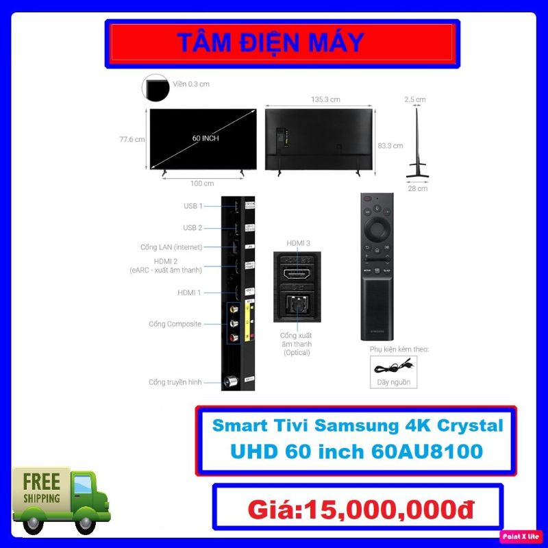 Smart Tivi 4k 60AU8100 60inch