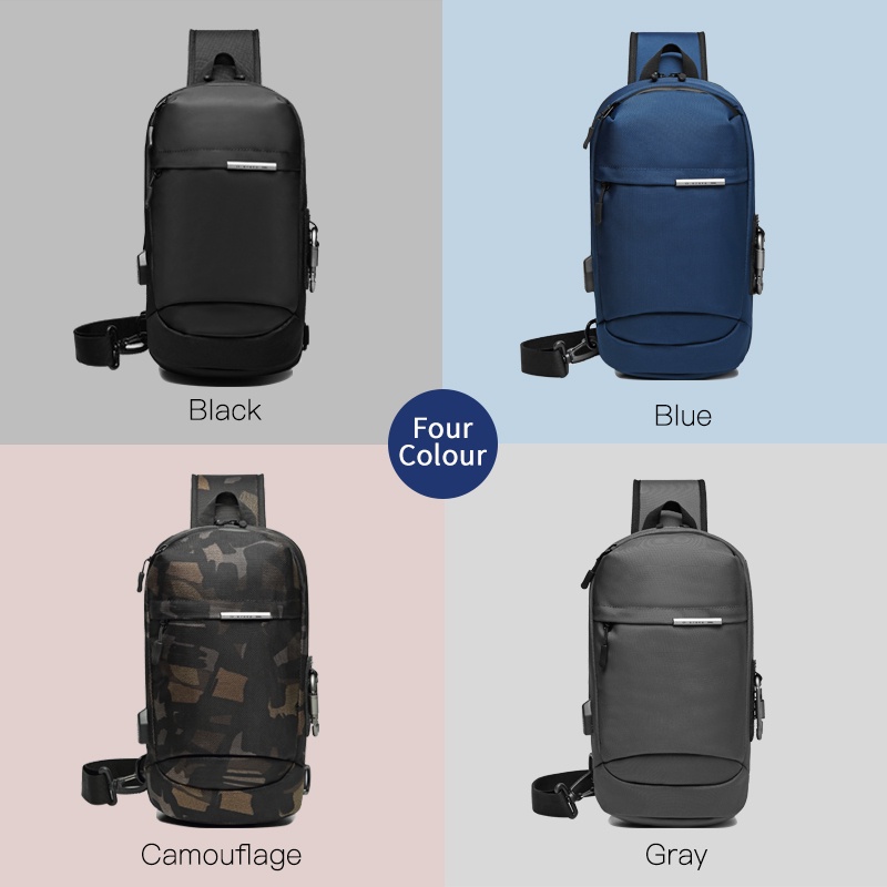 Túi xách Ozuko đeo chéo vai không thấm nước sành điệu cho nam