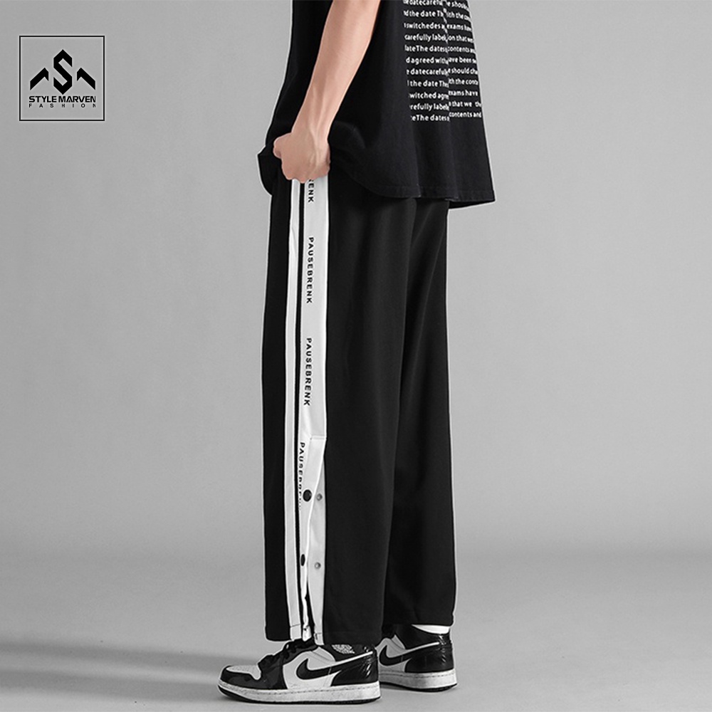 Quần Culottes Unisex Quần Ống Suông Rộng Phối Cúc Trẻ Trung STYLE MARVEN - JOGGER NAM 90000101C5