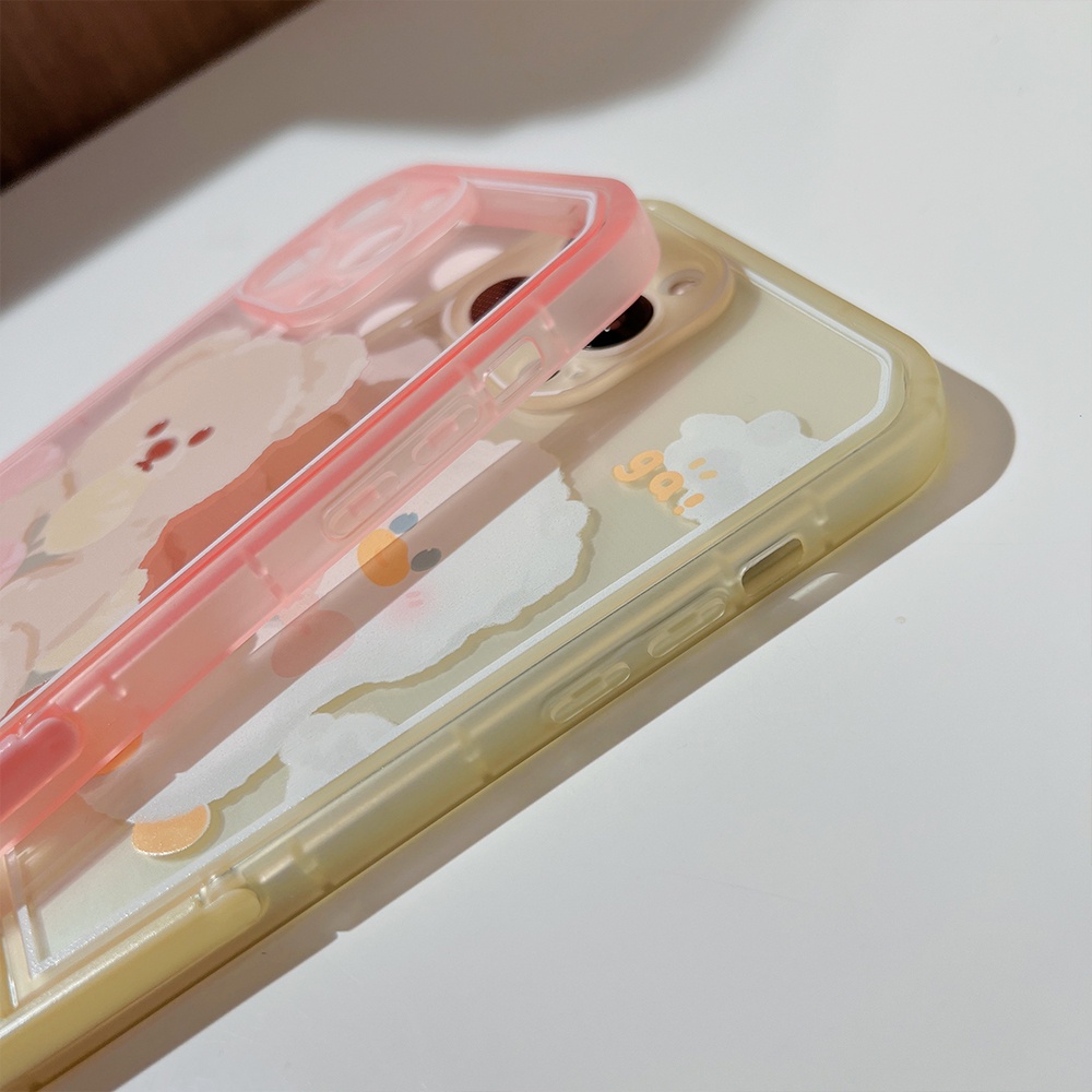Casing For IPhone 13 12 11 7 8 Plus X Xs Xr Pro Max 7+ 8+ SE 2020 Xsmax Promax 13Promax 12Promax 11Promax Stand Cute Cartoon Flower Bear Duck Invisible folding bracket couple friends Phone Back Case Cover TX 03