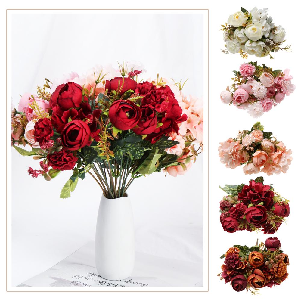 KUNHEV Hoa Mẫu Đơn Giả Trang Trí