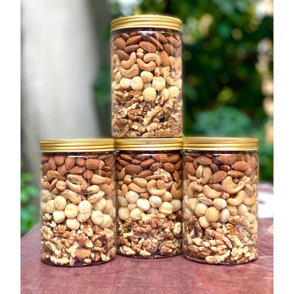 Combo 1kg hạt dinh dưỡng mix 4 loại (hạnh nhân, óc chó mỹ, nhân mắc ca, điều nguyên )