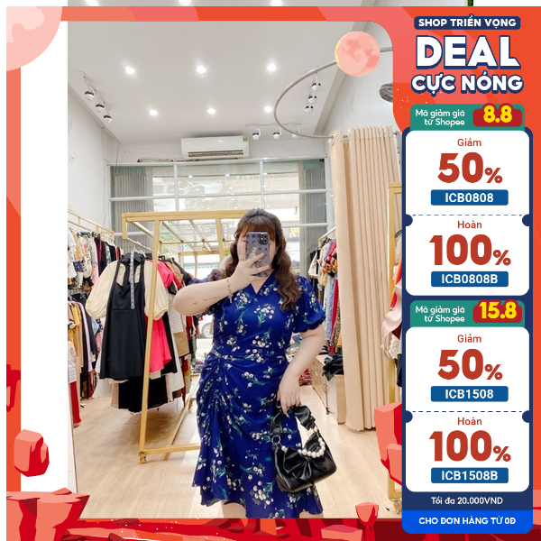 Đầm rút đùi Bigsize đuôi cá vải lụa mango 60-80kg