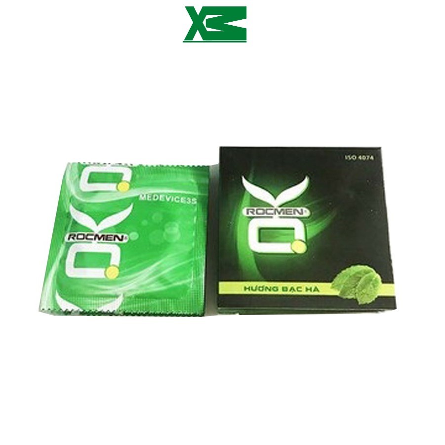 Bao cao su OK trơn siêu mỏng Rocmen gia đình giá rẻ hương bạc hà, dâu, không mùi