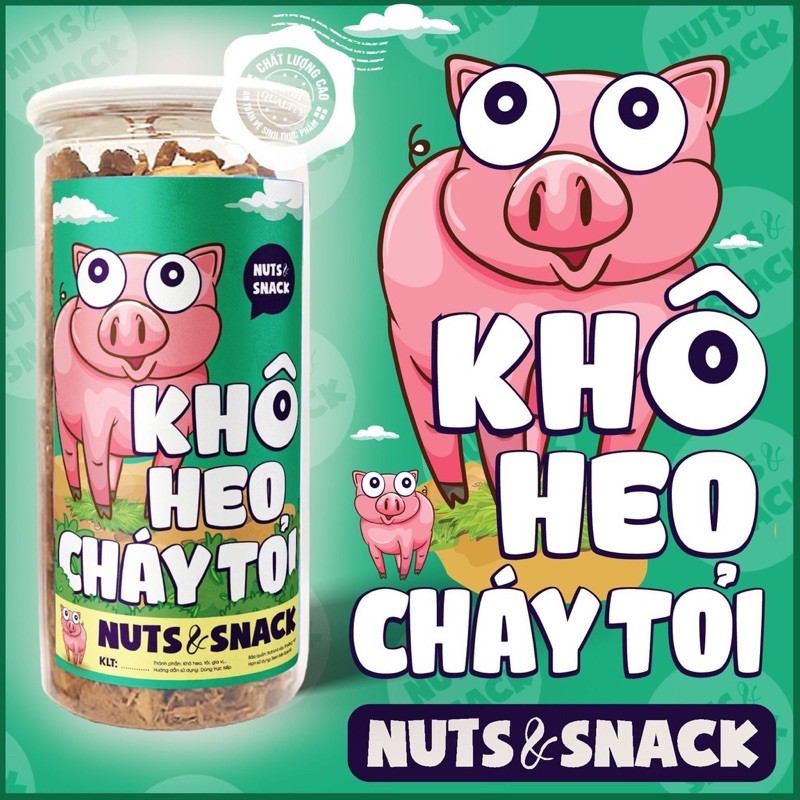 Khô heo cháy tỏi hũ 300gam thơm ngon