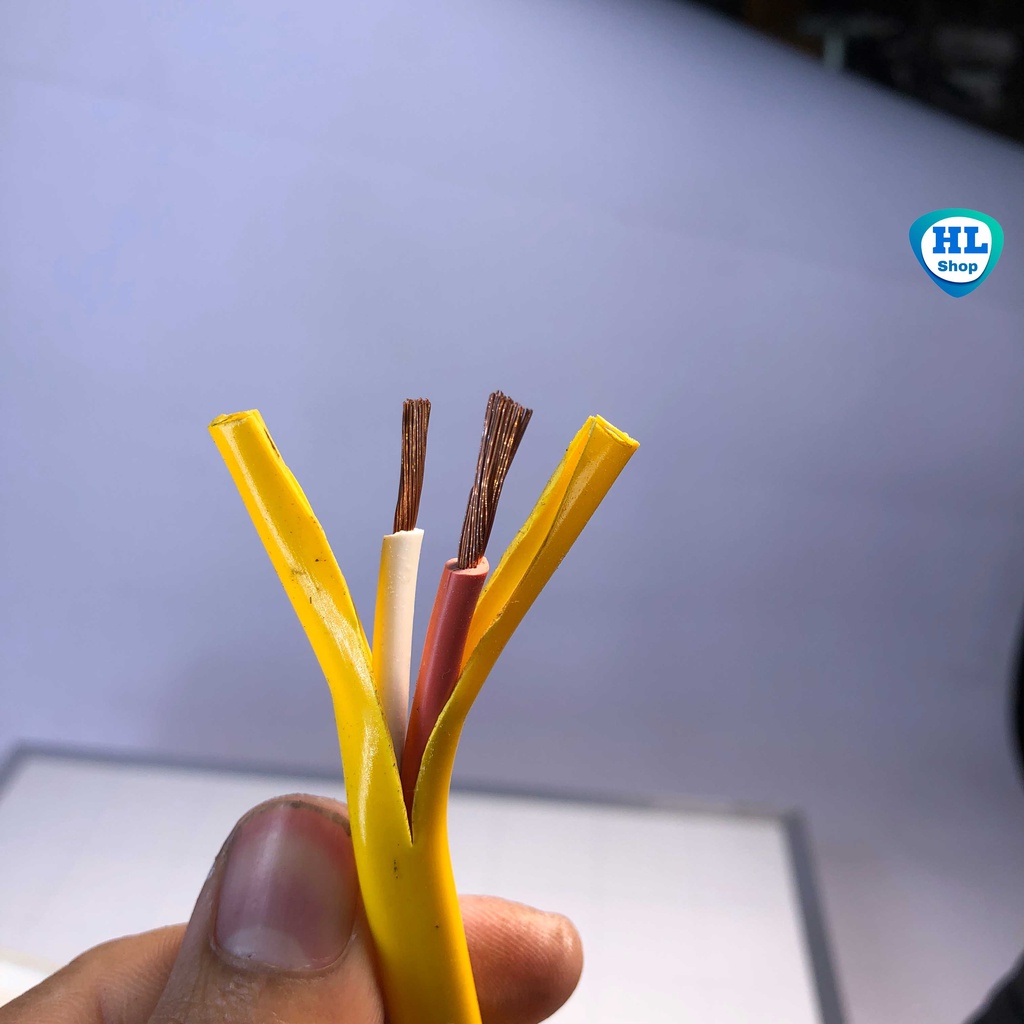 Dây điện đôi mềm dẹp - 2 lớp vỏ - Dài loan 2 x 2.5mm VÀ 2 x 4.0mm -  100% ĐỒNG NGUYÊN CHẤT BẢO HÀNH 5 NĂM