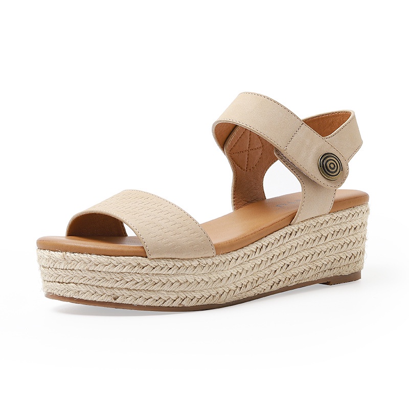 Giày sandal đế xuồng dày hở ngón thoải mái thời trang cho nữ 2023