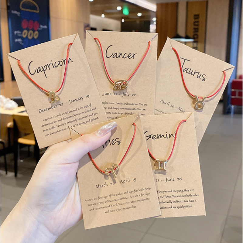 Vòng Tay Dây Bện Màu Đỏ Có Mặt Hình Cung Hoàng Đạo Thời Trang Cho Các Cặp Đôi | BigBuy360 - bigbuy360.vn