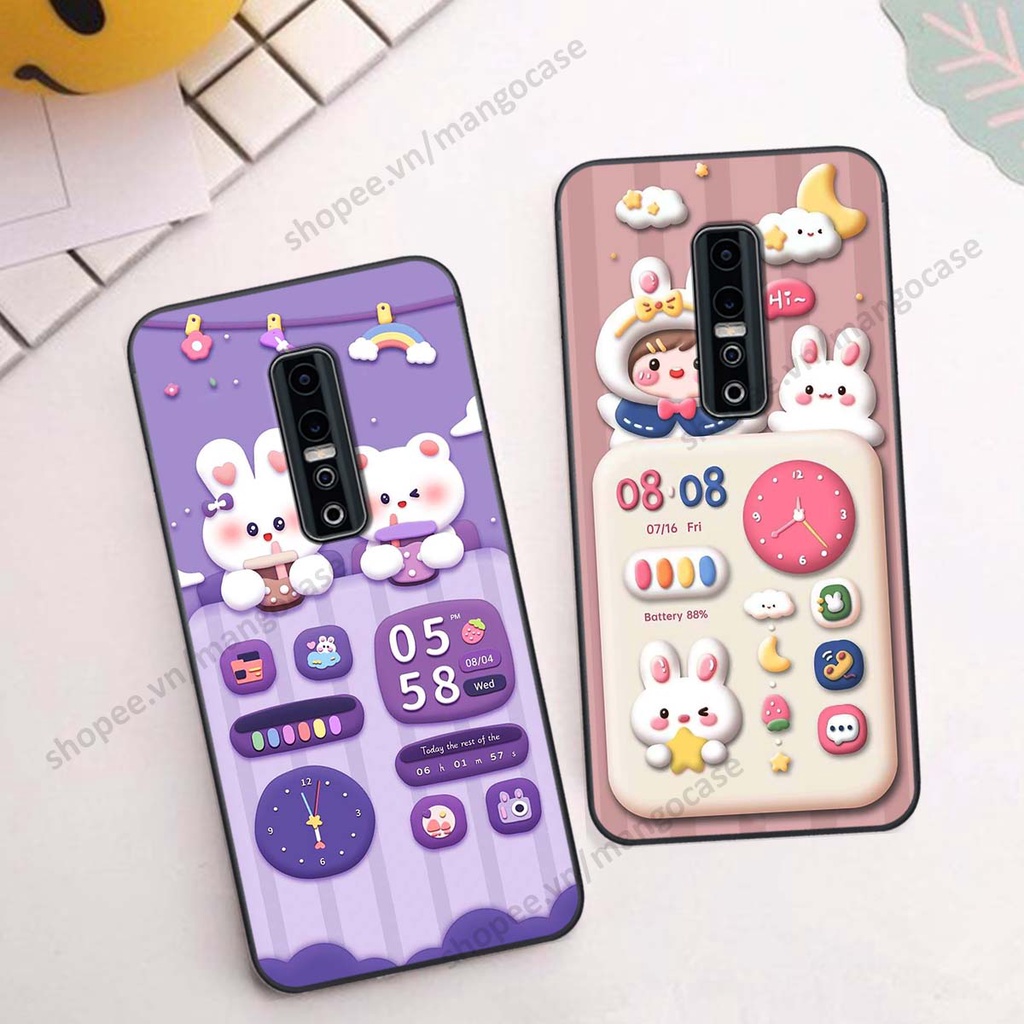 Ốp lưng Vivo V17 Pro hình gấu, thỏ, đồng hồ cute dễ thương