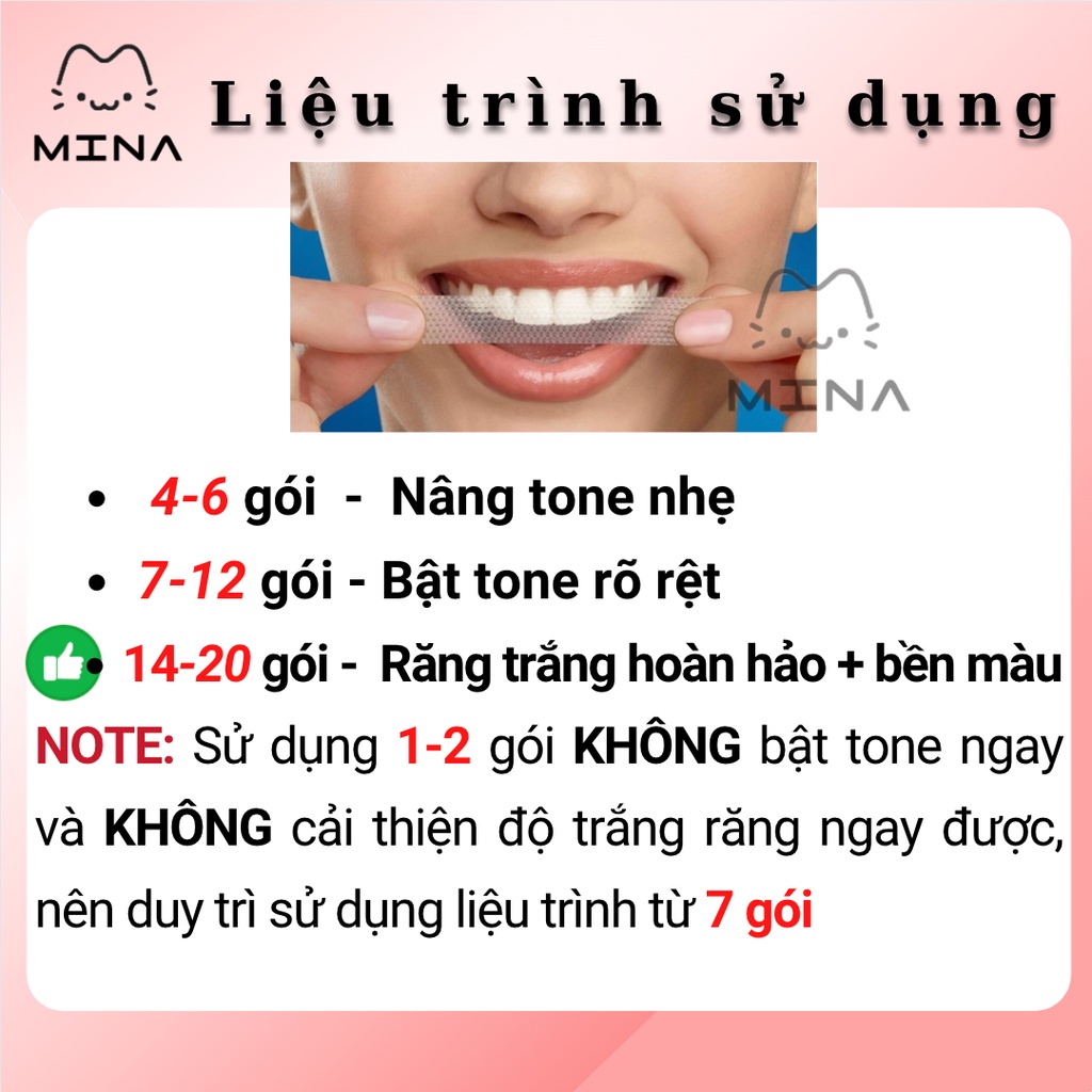 FullBox Hộp 10 Gói Miếng dán trắng răng Crest 3D White 1 Hour Express - Làm trắng răng cấp tốc 1 giờ
