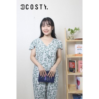 Đồ Bộ Nữ Mặc Nhà Tole (Lanh) Thương Hiệu 3COSTY. - DBLA2V. Bông Vàng