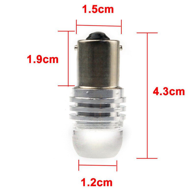 Bóng đèn lùi xe màu trắng BA15S P21W DC 12V