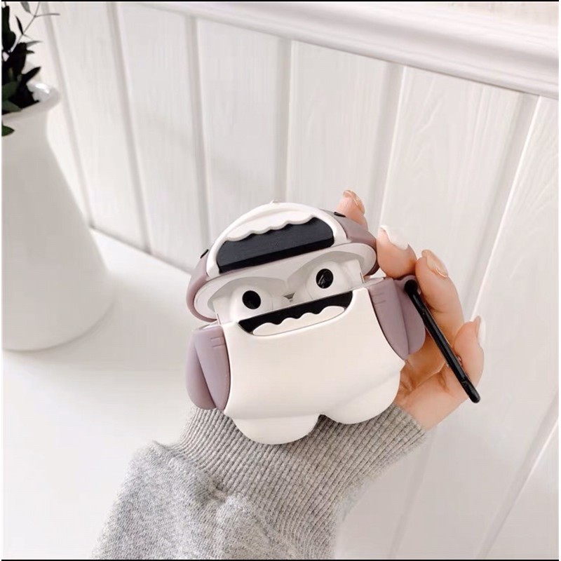 Vỏ Ốp Case Airpod 1/2/Pro Vỏ Ốp Cá Mập Trắng Siêu Đáng Yêu Ốp Bảo Vệ Tai Nghe Không Dây Bluetooth Airpod/i12/i9/i7/TWS..