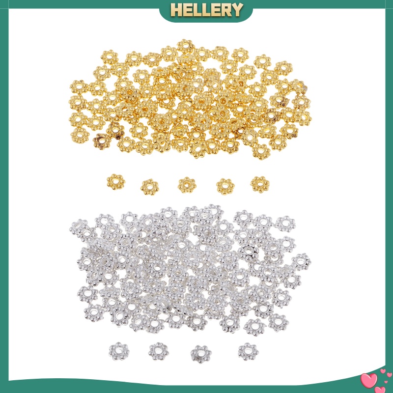 Set 200 Hạt Đồng 6mm Hình Hoa Cúc Làm Trang Sức