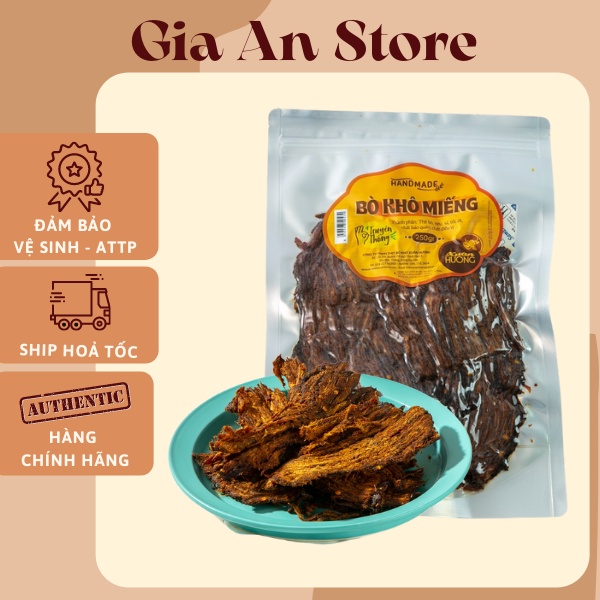 Khô bò khô miếng loại 1, thịt bò khô miếng que vị truyền thống Xuân Hương siêu ngon 250g