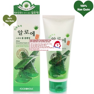 Sữa Rửa Mặt Lô Hội Cân Bằng Độ Ẩm Cho Da Foodaholic Aloe Smoothie Foam Cleansing 180ml