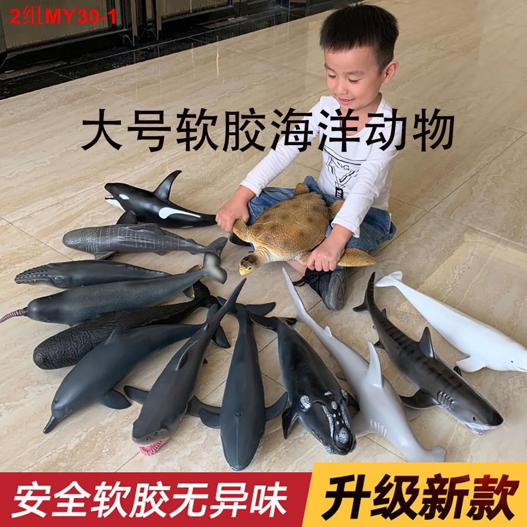 Mô Hình Cá Mập / Cá Voi / Chim Cánh Cụt / Cá Mập Xanh Bằng Cao Su Mềm Cỡ Lớn Dùng Trang Trí
