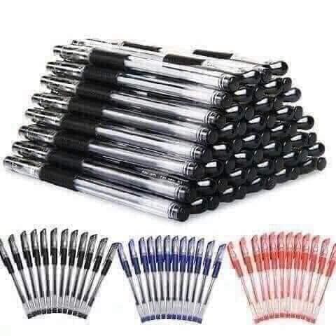 SET 10 Bút chỉ 10K, Bút bi nước văn phòng 0.5mm mực đều, nét chữ đẹp