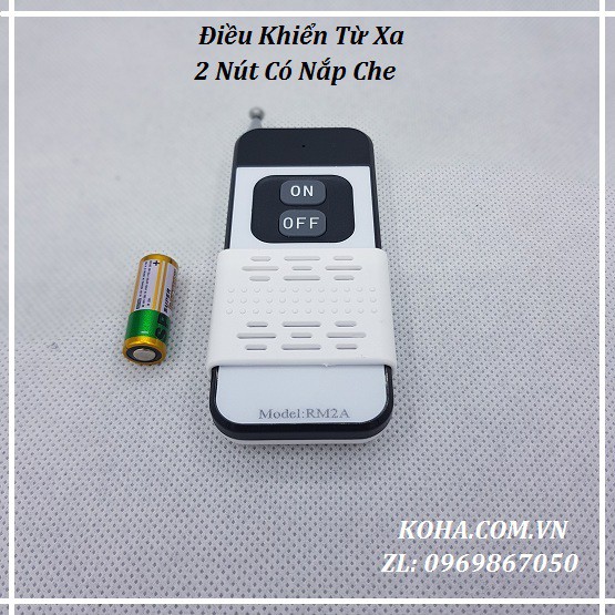 (Tặng Pin )Tay khiển đa năng tích hợp với mọi công tắc tần số 433MHZ điều khiển từ xa (KOHA-RM2A)