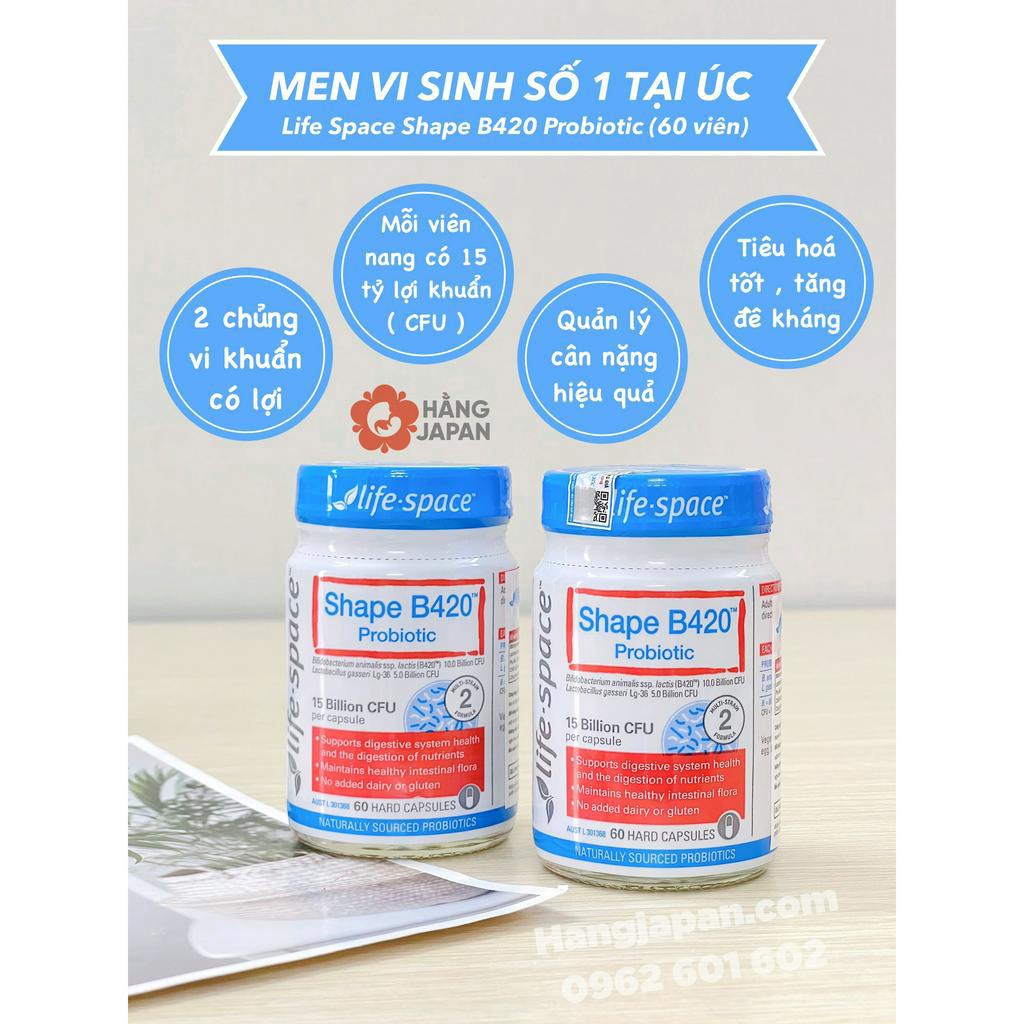 Men vi sinh Life Space Shape B420 Probiotic của Úc nguồn gốc thiên nhiên