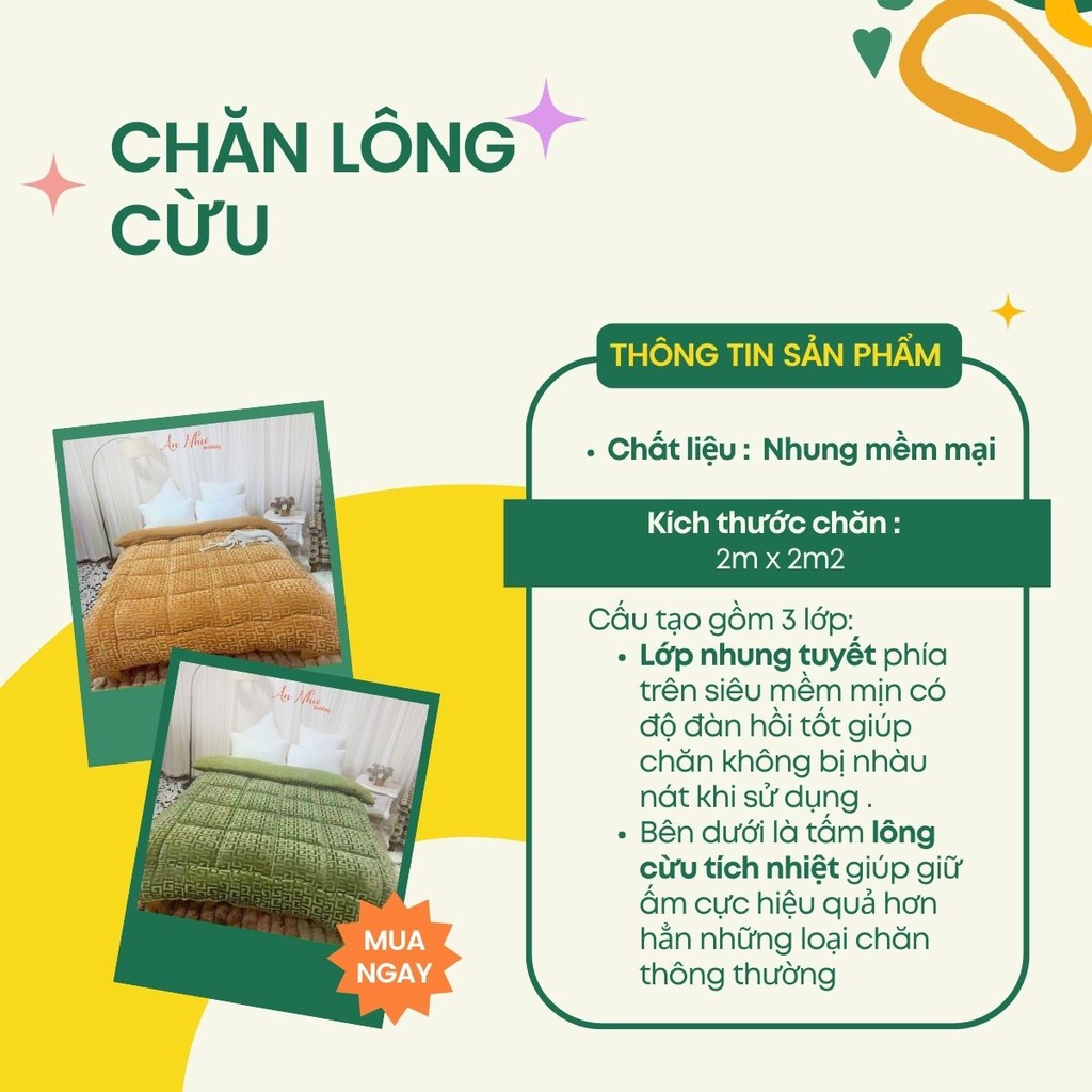 Chăn Lông Cừu 2mx2m2 Mền Lông Cừu Cừu Chữ Vạn 3,5kg An Như Bedding