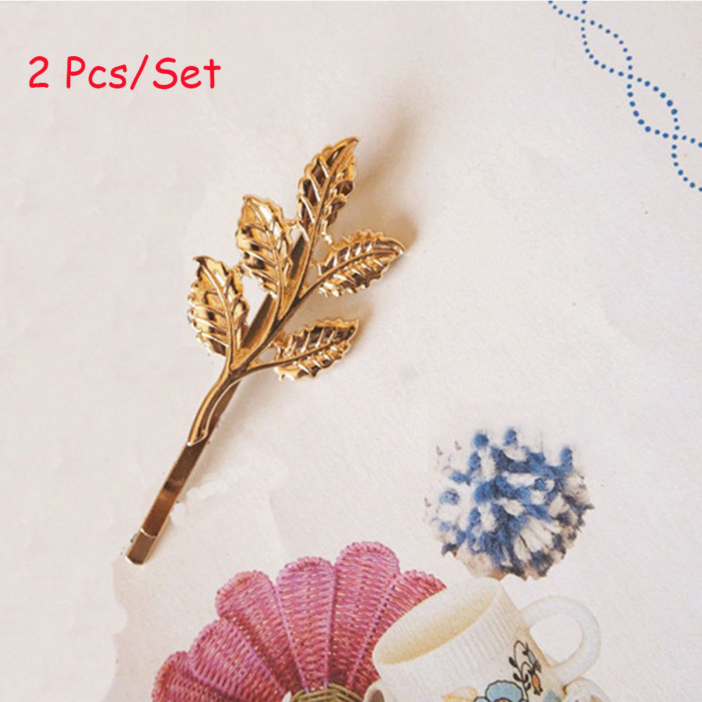 Set 2 Kẹp Tóc Hình Chiếc Lá Dễ Thương