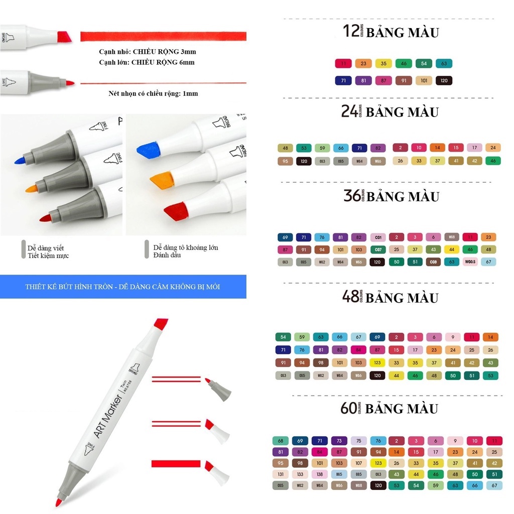 bút màu marker bán lẻ