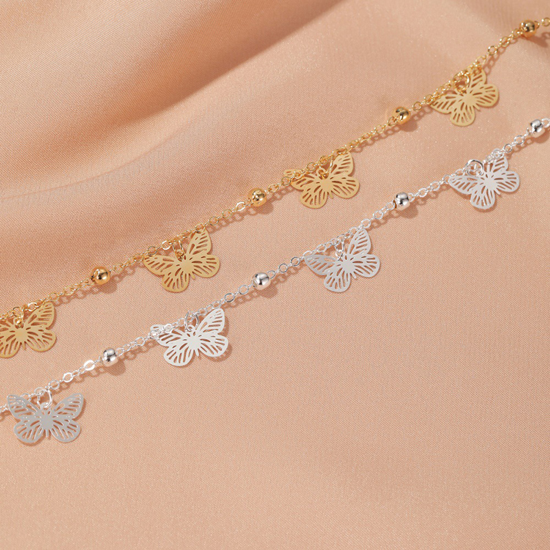 Simple Alloy Hollow Butterfly Anklet Personality Female Foot Chain Popular Summer Beach Foot Jewelry | BigBuy360 - bigbuy360.vn