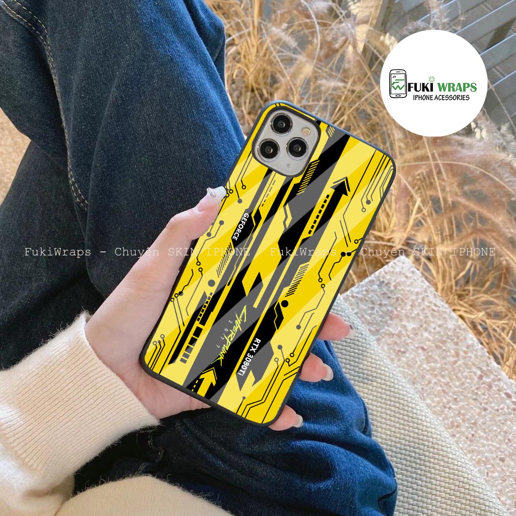 Ốp Lưng Kính Cường Lực / Case CyberPunk Chống Vỡ Dành Cho 13ProMax 12ProMax 11ProMax X XSMAX Fukishop