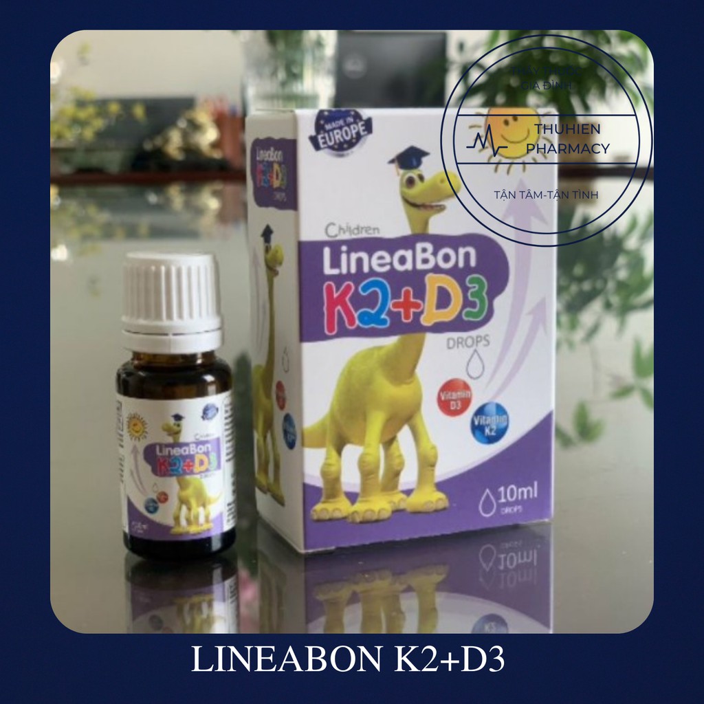 [Chính hãng] LINEABON K2+D3 - Bổ Sung Vitamin Tăng Chiều Cao Cho Bé lọ 10ml