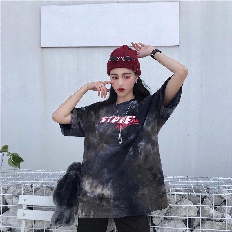 Áo thun ngắn tay size lớn họa tiết nhuộm màu sành điệu chất lượng cao | BigBuy360 - bigbuy360.vn