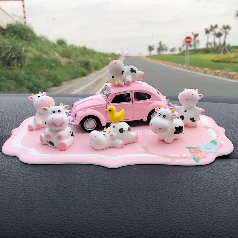 Online Celebrities' Cute Cartoon Cow Car Decoration Car Interior Accessories Dashboard Creative Decorations All Products 9xfp