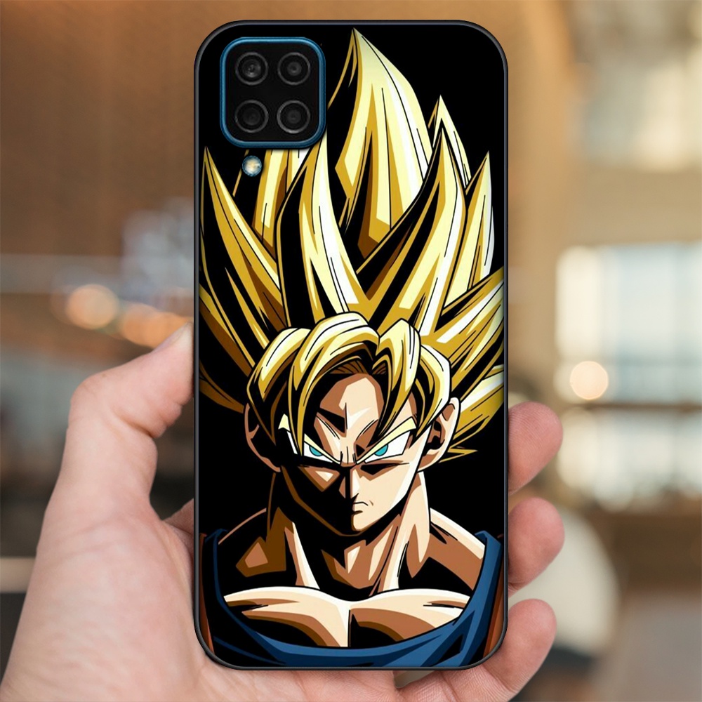 Ốp lưng Samsung M32, M33, M53, M62 viền đen in hình Goku Dragon Ball