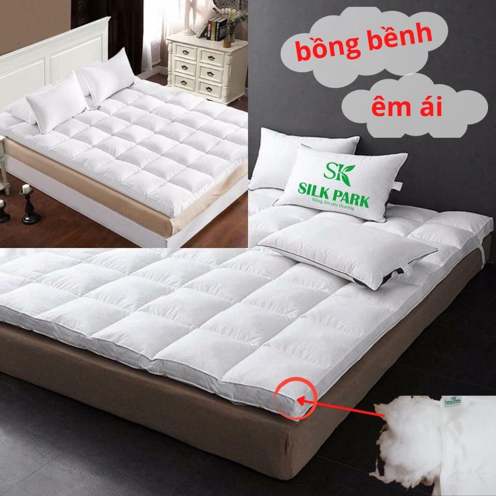 Topper Cao Cấp SilkPark Topper Nệm Tăng Tiện Nghi Microfiber Tiêu Chuẩn 5 Sao