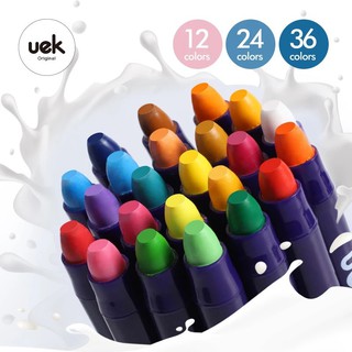 Bộ bút màu sáp 36-12 màu uek cao cấp - an toàn cho bé - hàng chính hãng - ảnh sản phẩm 1