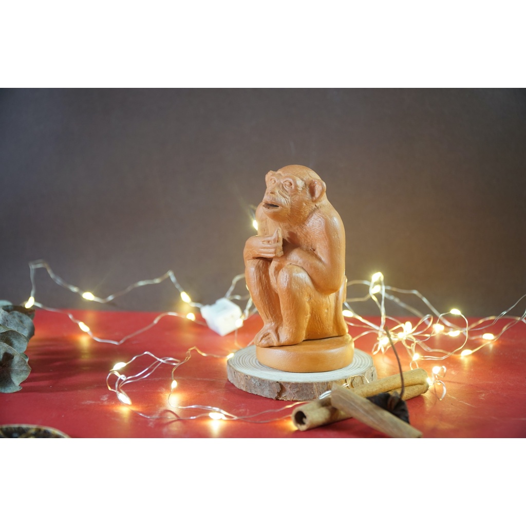 Đồ Đốt Trầm Hương Đất Nung - Hình Con Khỉ - TH11