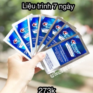 Miếng dán trắng răng ❤ FREESHIP ❤ Liệu Trình 7 Ngày - 7 gói dán trắng răng crest , miếng dáncrest