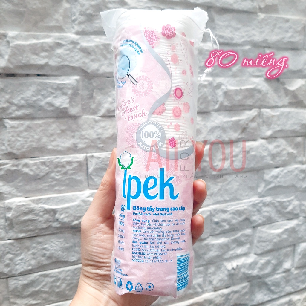 Ipek Klasik Cotton Pads  - Bông Tẩy Trang 100% Cotton.