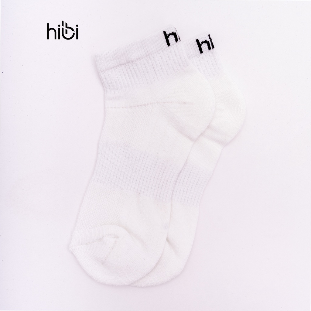 Tất thể thao cổ ngắn Hibi Sports A011 Cotton chống hôi chân, loại có đệm và bo ôm chân chống trượt