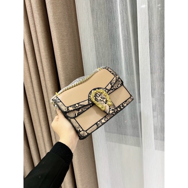 Túi GC Đầu  Rồng Phối  Viền Đã chăn Phong Cách Hàn Quốc