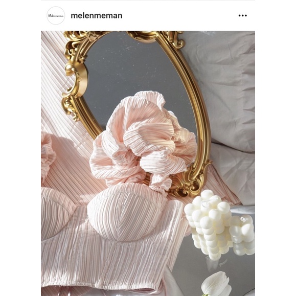 Áo corset hồng phớt Melenmeman