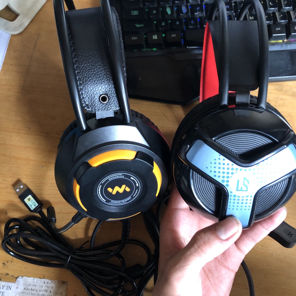 Combo Tai Nghe Gaming Wangming Gaming Headset + Tai Nghe Gaming Bosston A1